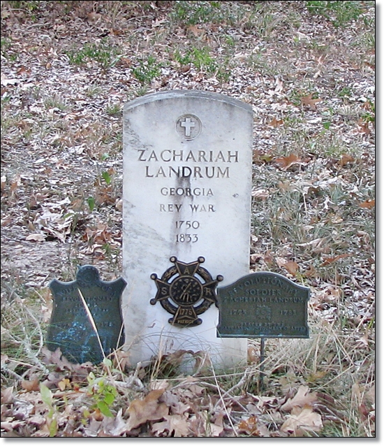 Gravesite of Zachariah Landrum on the Zachariah Landrum League